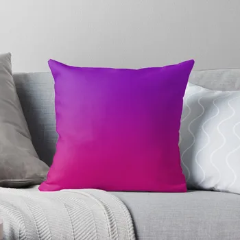 Фиолетово-розовые подушки с эффектом омбре, эстетичные наволочки для подушек