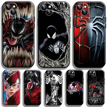 Marvel Venom Человек-Паук Для Apple iPhone 13 12 11 Pro 12 13 Mini X XR XS Max SE 5 6 6s 7 8 Plus Чехол Для телефона Funda Soft