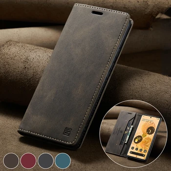 Для Google Pixel 7A 6A 6 7 8 Pro кожаный чехол-бумажник с отделением для карт, магнитная откидная противоударная крышка для телефона, подставка