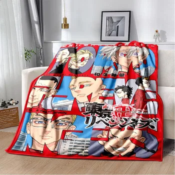Крутое одеяло Mikey Tokyo Revengers, аниме-одеяло, Мультяшное Фланелевое одеяло для кровати, дивана в гостиной, Уютное Плюшевое покрывало