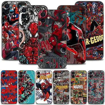 Чехол для Apple iPhone 15 14 13 12 11 Pro Max Mini X XR XS Max 7 8 Plus Cover Shell Marvel Spiderman 3 Venom Comics