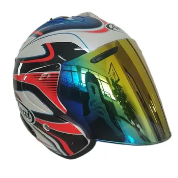 Бесплатная доставка Мотоциклетный шлем Летние синие полушлемы Casco Мотоциклетный вместительный мотоциклетный шлем, одобренный ЕЭК ООН