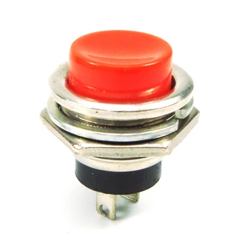 5шт SPST Красный Круглый Кратковременный кнопочный выключатель 3A 125 В 1.5 А 250 В переменного тока