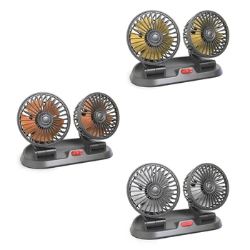 Вентилятор охлаждения автомобиля С регулируемым углом наклона, Установленный в автомобиле Двухголовочный вентилятор Auto Cooler Fan
