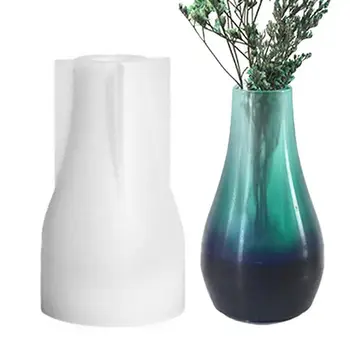 Форма для вазы из смолы, маленькая Высокая ваза для цветов, горшок, силиконовые формы для вазы для сушеных цветов, 3D Форма для поделок для домашнего декора, форма для рукоделия