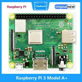 Raspberry Pi 3 Модель A + (A Plus) 64-разрядный четырехъядерный процессор ARM Cortex-A53 с частотой 1,4 ГГц, 512 МБ LPDDR2 SDRAM, Двухдиапазонная беспроводная связь Bluetooth 4.2