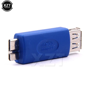 1шт Синий Стандартный разъем USB 3.0 USB3.0 AF Micro B для подключения адаптера типа A к компьютеру-удлинителю с функцией OTG
