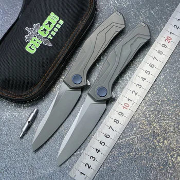Складной нож Green Thorn Kami M390 / K110 Лезвие Титановая ручка Кемпинг на открытом воздухе Охота Рыбалка Пешие Прогулки Инструменты для выживания Фрукты EDC