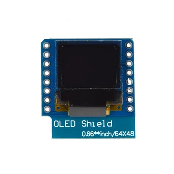 Модуль OLED-дисплея D1 Mini 0,66 дюйма, модуль ЖК-дисплея с интерфейсом IIC/I2C