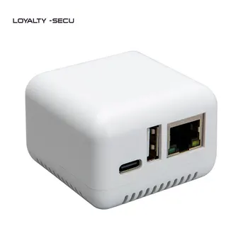 ЛОЯЛЬНОСТЬ-SECU Беспроводной адаптер для принтера Bluetooth RJ45 USB 2.0 для сервера печати, белый