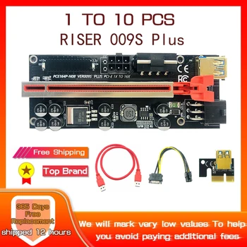 1-10 шт. USB3.0 PCIE Riser 009S PLUS Riser PCI Express X16 Extender GPU Cabo Riser PCIE X16 Карта-Адаптер для Майнинга Биткойнов