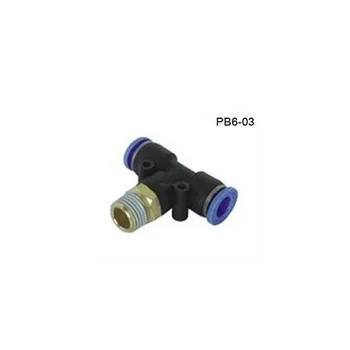 Бесплатная доставка 5шт пневматический соединитель PB6-03 с наружной резьбой 6 мм-3/8 