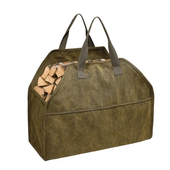 Держатель для хранения бревен, холщовая сумка для дров, прочная подставка для бревен, сумка-тоут для плиты, переносной органайзер на открытом воздухе