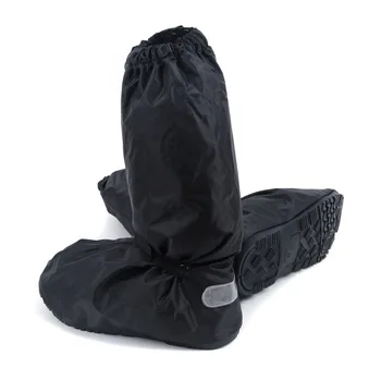 Непромокаемый чехол для водонепроницаемой обуви на толстой подошве для мотоциклиста, Непромокаемый ботинок для дождя, нескользящий черный протектор для ног