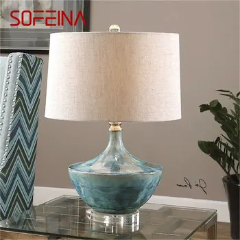 Настольная лампа SOFEINA Dimmer, современная светодиодная керамическая роспись, Декоративная настольная лампа для дома, прикроватная тумбочка