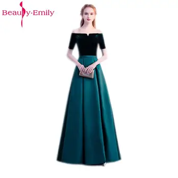 Beauty Emily Праздничное платье из зеленого атласа Длинные вечерние платья 2019 Официальная вечеринка Сексуальные платья для выпускного вечера с открытой спиной