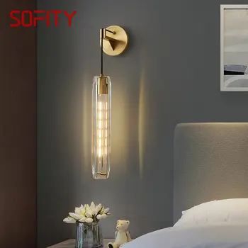 Современный медный настенный бра BUNNY со светодиодной подсветкой из латуни в помещении, классический креативный декор для дома, гостиной, спальни