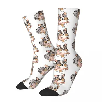 Зимние носки унисекс для собак Бордер-колли, походные счастливые носки, уличный стиль, Сумасшедший носок
