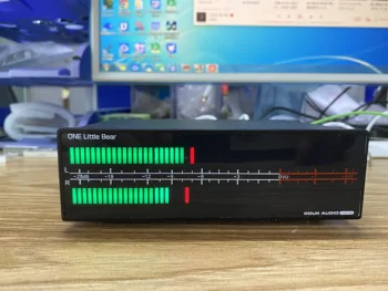 Новый двухцветный светодиодный анализатор стереомузыкального спектра Bear VU56-PRO, Настольный измеритель уровня ритмической освещенности 2*56 бит