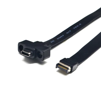 Разъемы USB 3.1 Удлинитель на передней панели от Типа E до Типа C Поколения 2 10 Гбит/с Внутренний Кабель-адаптер с 2 Винтами 30 см/50 см/80 см