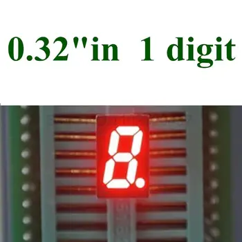 20 штук 1-битного 7-сегментного красного светодиодного дисплея 0,32-дюймовая цифровая трубка из пластика и металла с общим анодом (трубка Nixie)