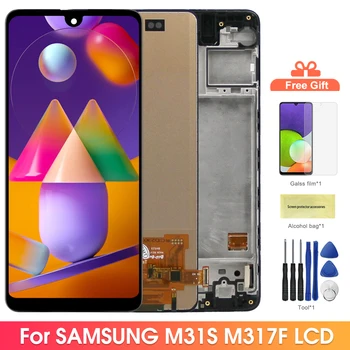 M31S ЖК-дисплей для SAMSUNG Galaxy M31S ЖК-дисплей с Сенсорным Экраном Дигитайзер Замена Samsung M317 M317F ЖК-дисплеи