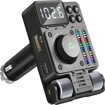 Bluetooth 5.3 Автомобильный Беспроводной FM-Передатчик Радиоадаптер PD30W QC3.0 Быстрая Зарядка Автомобильный MP3 U Диск Музыкальный Плеер Аксессуары