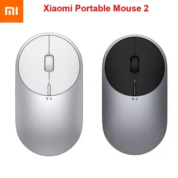 Xiaomi Wireless Portable Mouse 2 Игровая Мышь из алюминиевого Сплава ABS Material Bluetooth 4.0 RF 2.4GHz Dual Mode Connect Mi 1200DPI