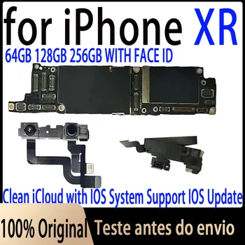 100% Оригинальная Разблокированная Материнская Плата Для iPhone XR Logic Main Board С Полным Набором Чипов Face ID Система IOS Чистый iCloud для iphone xr