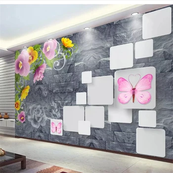 wellyu обои для рабочего стола домашний декор Пользовательские обои 3D стерео романтический цветок ТВ фон стены papel de parede infantil behang