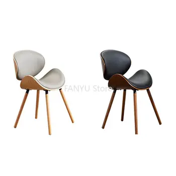 Минималистичные Обеденные стулья для отдыха, Кухонная спинка, Деревянные Креативные Обеденные стулья, Дизайн Sillas De Comedor Мебель для дома WZ50DC