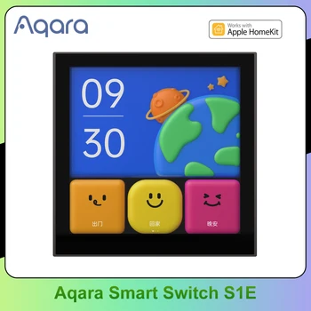 Aqara Smart Switch S1E Сенсорное управление 4-дюймовый светодиодный таймер Календарь Статистика мощности Пульт дистанционного управления настройкой сцены для приложения Homekit Aqara