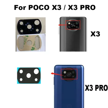 Оригинал для Xiaomi POCO X3 PRO Объектив задней камеры Заднее стекло с рамкой, крышка, клей, наклейка, клей NFC GT