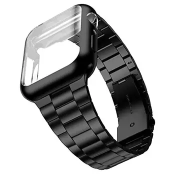 Для Apple Watch 8 7 45 мм 41 мм Металлический Встроенный браслет из нержавеющей Стали Для iWatch 6 5 4 SE 44 мм 42 мм 40 мм 38 мм Корпус