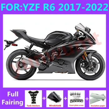 НОВЫЙ ABS Мотоцикл полный Комплект обтекателей подходит Для YZF R6 2017 2018 YFZ-R6 2019 2020 2021 2022 Комплекты Кузовных обтекателей черный