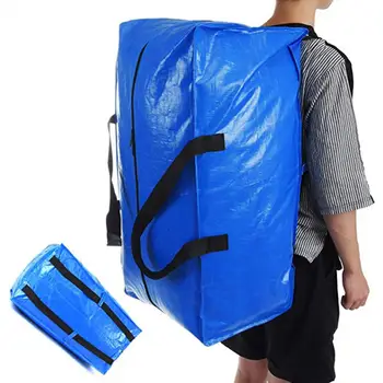 Подвижная упаковочная сумка Большой емкости, водонепроницаемая подвижная сумка, Дизайн ленты для застежки, Спортивная сумка, Пылезащитная Дорожная сумка для хранения одежды