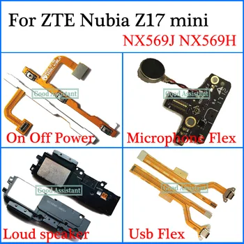 Для ZTE Nubia Z17 Mini NX569J NX569 Usb Гибкий кабель материнской платы Гибкий Микрофон Громкоговоритель Включение Выключение Питания Кабель Громкости Гибкий кабель