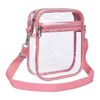 Женская Прозрачная сумка-мессенджер из прозрачного ПВХ через плечо, сумка-тоут, кошелек со съемным ремешком