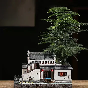 Цветочный горшок в китайском стиле, микро-ландшафтный дизайн двора, Бонсай, Чайная комната, Декоративные украшения, Подарочная коробка