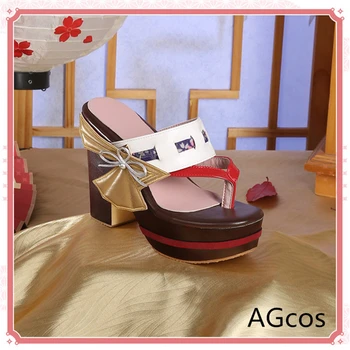 Предварительная продажа AGCO!! Обувь для косплея Genshin Impact Miss Fox Yae Miko