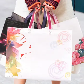 Модная хозяйственная сумка из нетканого материала с цветочным принтом, складная сумка-тоут из эко-ткани, дорожные продуктовые сумки, сумка для упаковки одежды