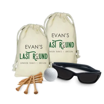 Последний раунд мальчишника, набор из 10 персонализированных сумок для подарков, Поездка на мальчишник в гольф, Сувениры для мальчишника, Поездка на заказ в гольф