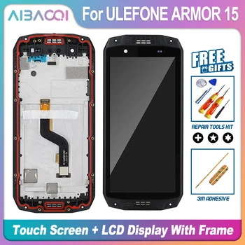Бренд AiBaoQi Новый 5,45-дюймовый сенсорный экран + ЖК-дисплей + замена рамы в сборе для телефона Ulefone Armor 15 Android 12