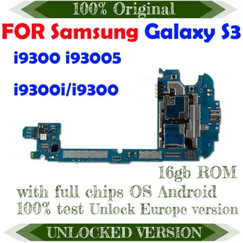 100% Оригинальная Материнская плата Для Samsung Galaxy S3 i9300/i9305/I9300I/I9301I Разблокированная Материнская Плата С Чипами Logic board 16GB