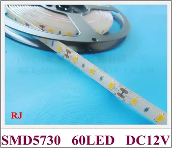 водонепроницаемый IP44 SMD 5730 LED strip light гибкая лента LED soft strip light лампа DC12V SMD5730 60led/ M 5M/ roll 300led 60W / roll