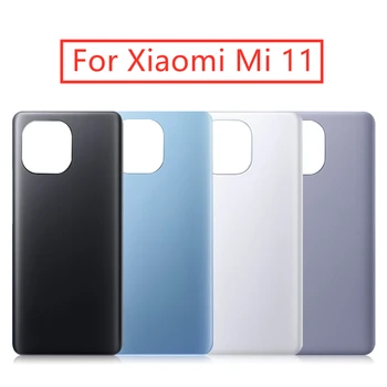 Для Xiaomi Mi 11 Задняя крышка аккумулятора Корпус задней двери Боковой ключ для Mi 11 Замена Ремонт Запасная часть