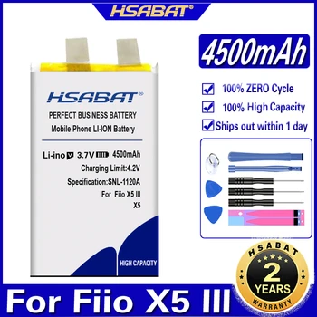 Элемент питания HSABAT X5 III 4500 мАч для аккумуляторов Fiio X5 III поколения 3 плеера