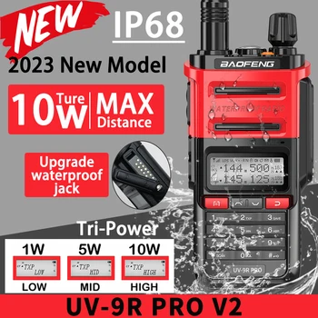 Зарядное устройство Baofeng UV-9R Pro V2 Type-C IP68, Водонепроницаемая Трехмощная Портативная Рация, Портативное Двухдиапазонное Двухстороннее Радио UV-9R PRO
