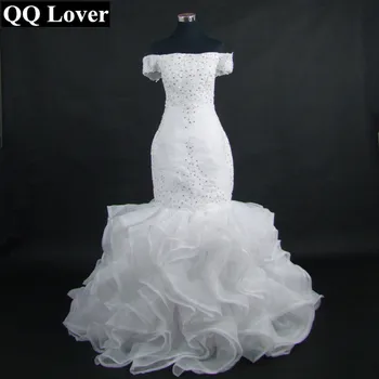 Новые свадебные платья из органзы с открытыми плечами, африканская русалка, 2023, сшитое на заказ Vestido De Novia