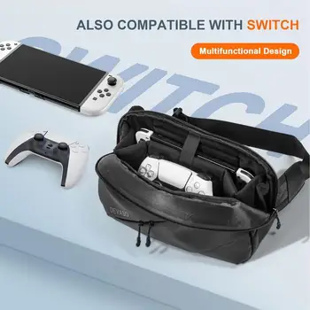 Сумка для хранения игровой консоли, рюкзак из искусственной кожи большой емкости, дорожная сумка для кабеля передачи данных, телефона, игровых аксессуаров.